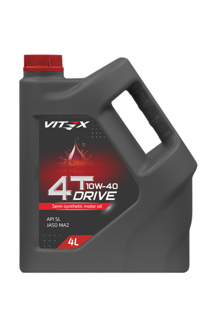 Полусинтетическое моторное масло для четырехтактных двигателей Vitex Drive 4T 10W-40