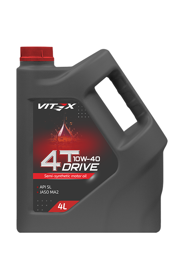 Полусинтетическое моторное масло для четырехтактных двигателей Vitex Drive 4T 10W-40